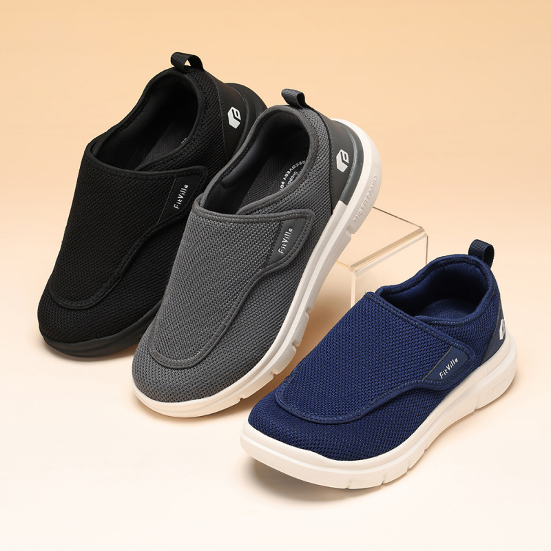 Men'S Shoes Diabetic - FitVille Sepatu Pria Ekstra Lebar 2E