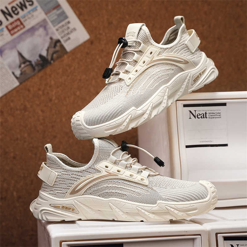 Men Shoes Trainers - Sepatu Trainer Hijau Hak Tebal Kulit