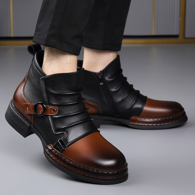 Sepatu Bot Pergelangan Kaki Re - Men'S Shoes Zipper ulasan dan harga
