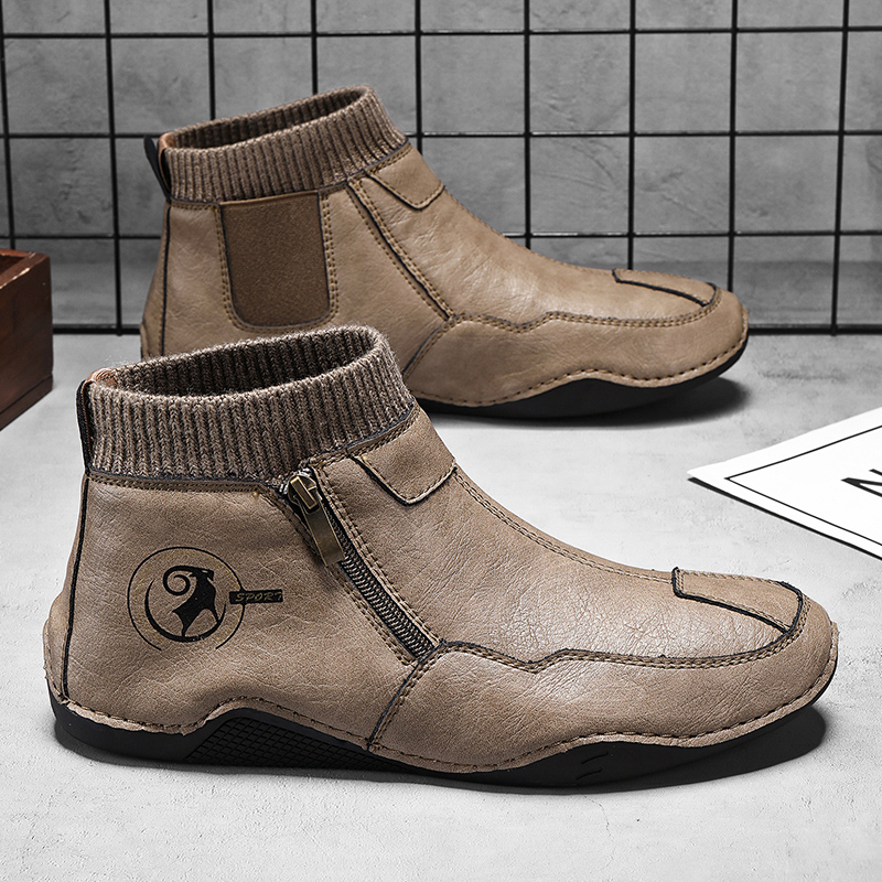 Sepatu Bot Kasual Pria Musim G - Men'S Shoes Zipper ulasan dan harga