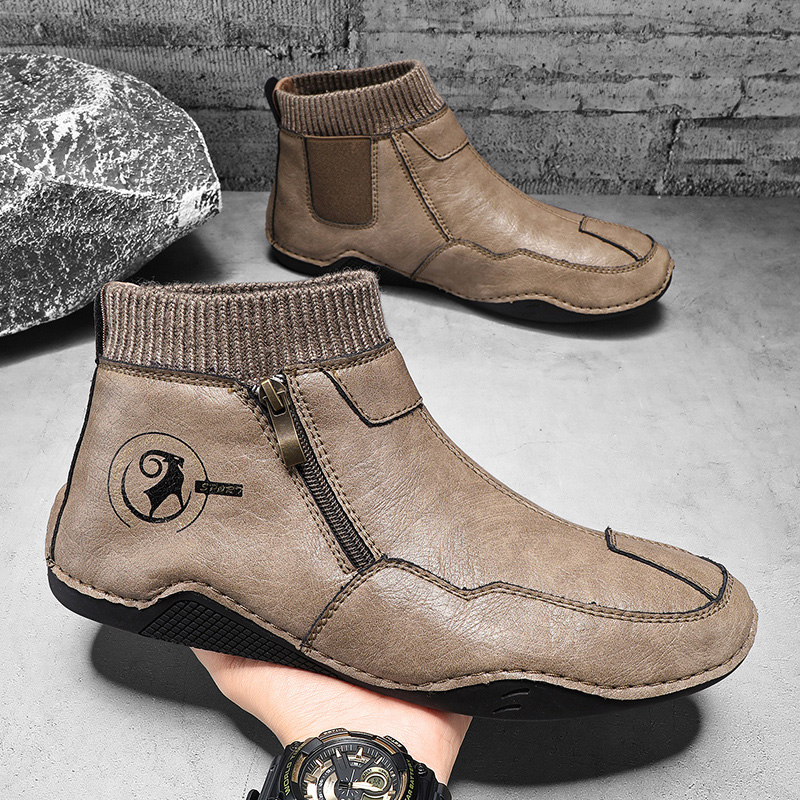 Sepatu Bot Kasual Pria Musim G - Men'S Shoes Zipper ulasan dan harga