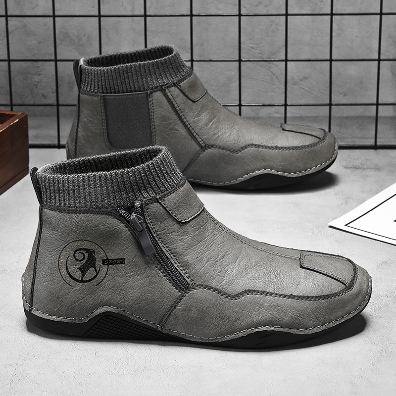 Sepatu Bot Kasual Pria Musim G - Men'S Shoes Zipper ulasan dan harga