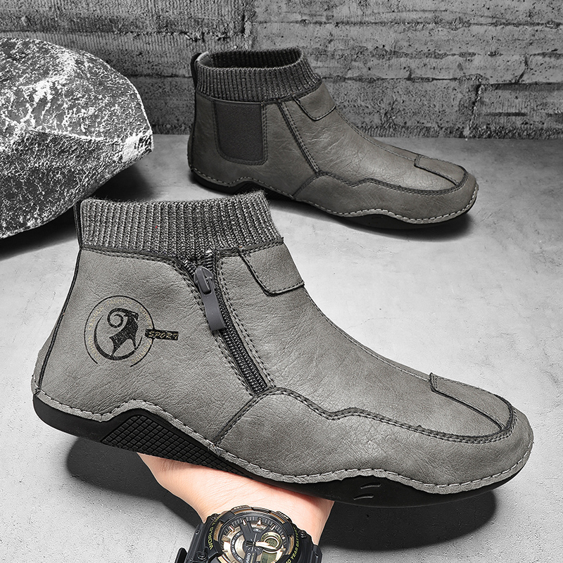 Sepatu Bot Kasual Pria Musim G - Men'S Shoes Zipper ulasan dan harga