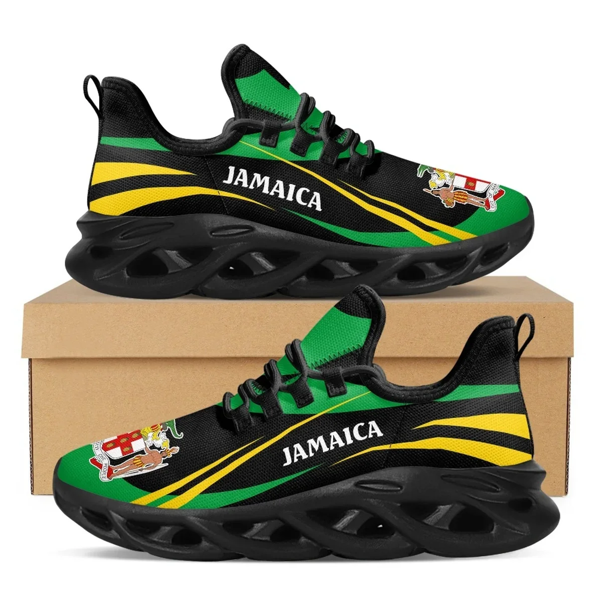 Sepatu Motif Bendera Jamaika S - Men Shoes Trainers ulasan dan harga