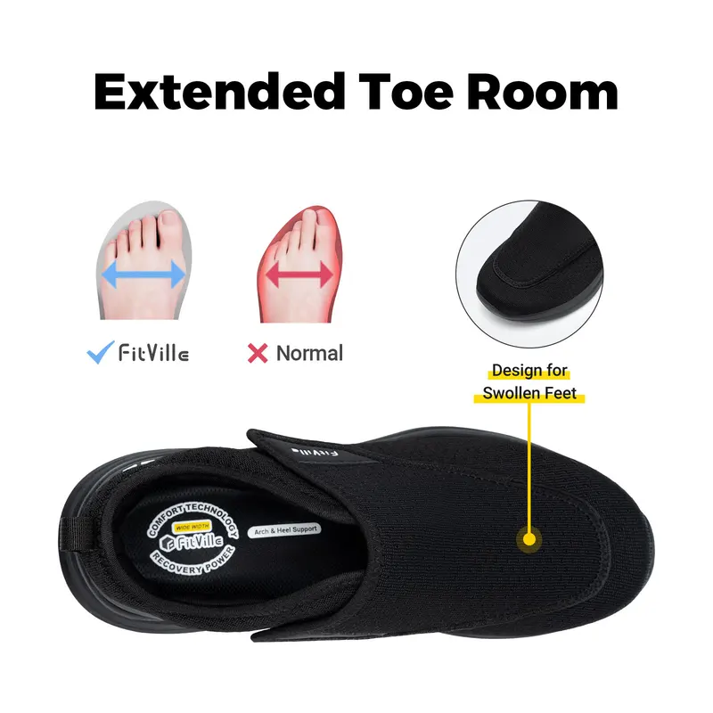 FitVille Sepatu Pria Ekstra Le - Men'S Shoes Diabetic ulasan dan harga